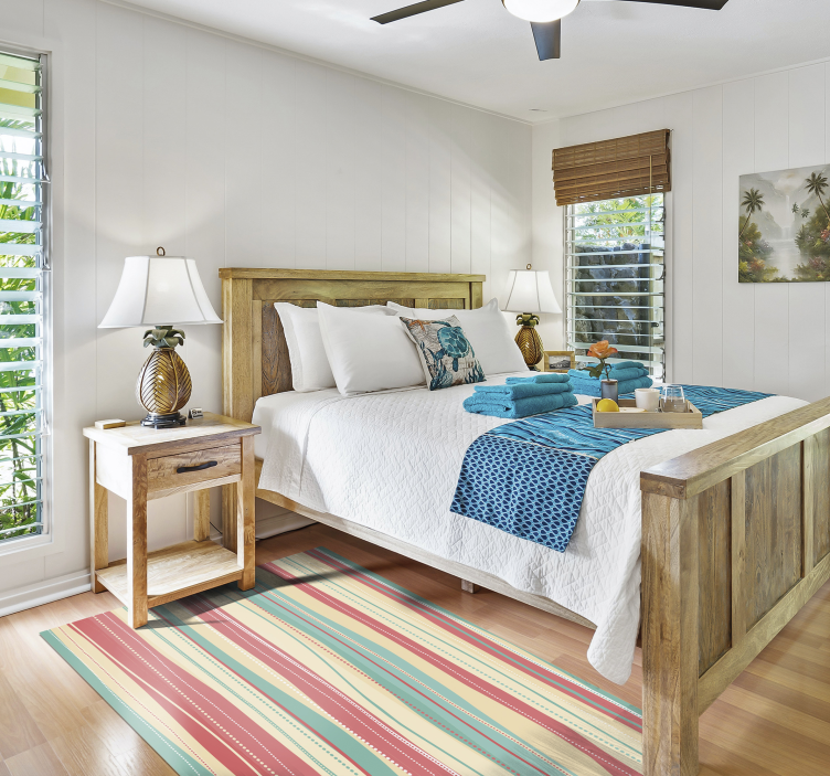 Vinylteppich Streifen gestreifte farbgebung - TenStickers