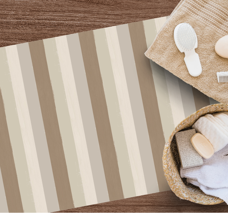 Vinylteppich gestreift Sandfarbe - TenStickers