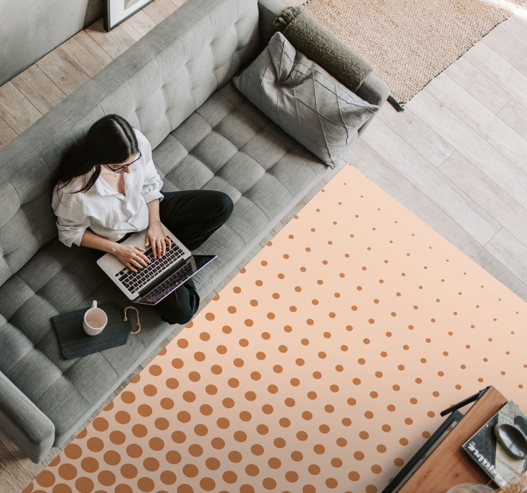 Vinylteppich Streifen tupfen-farbverlauf - TenStickers