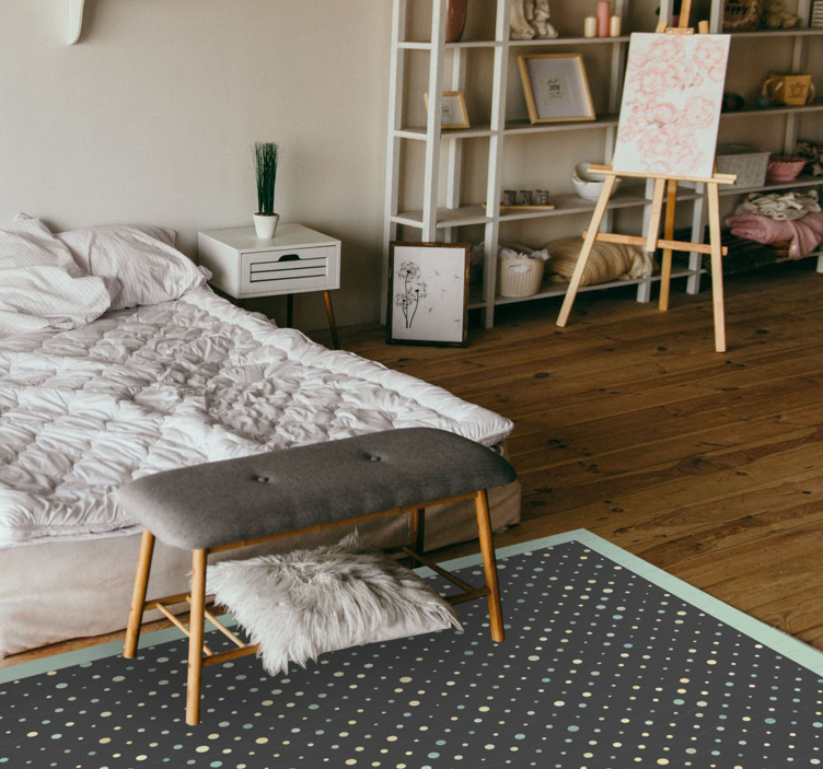 Vinylteppich Streifen tupfenmuster - TenStickers