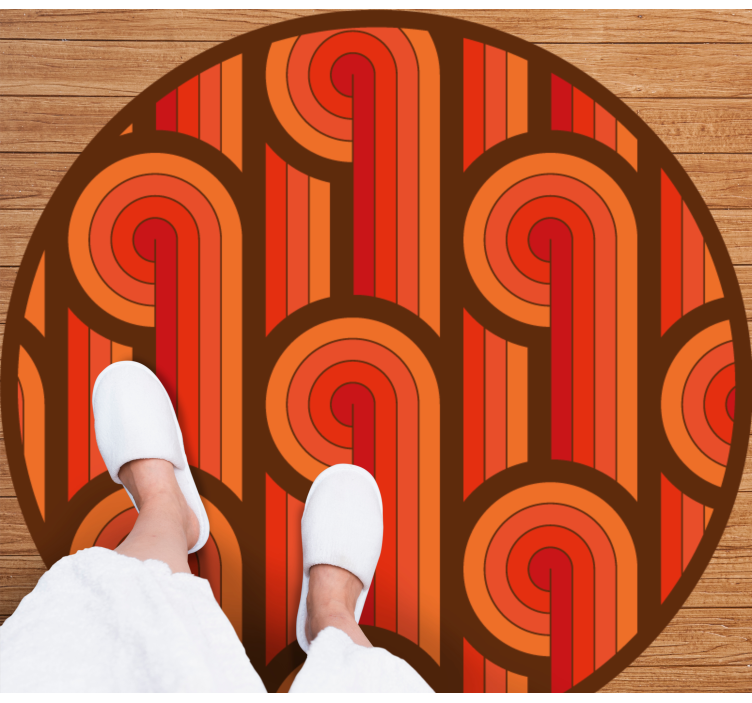 Vinyl Teppich rund vintage rundes motiv - TenStickers