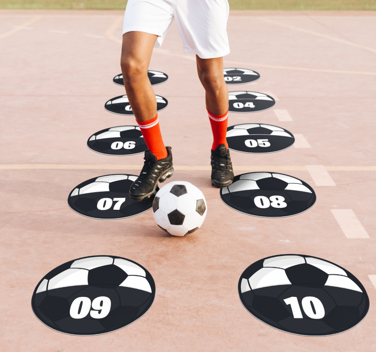 Vinylteppich Jugendliche fußball-trainingspaket - TenStickers