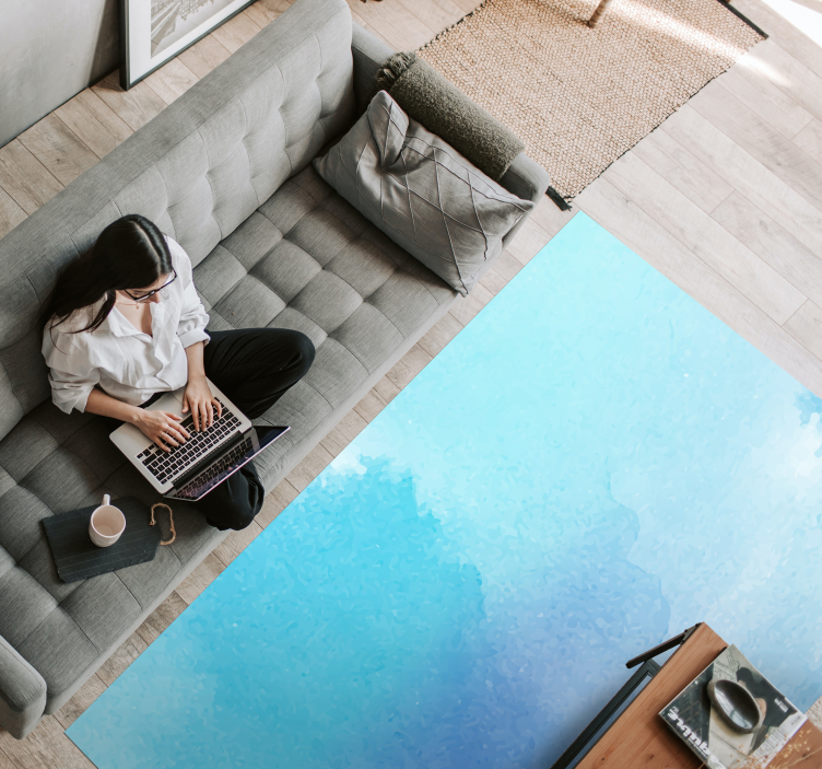 Vinylteppich Steine Babyblauer zement - TenStickers