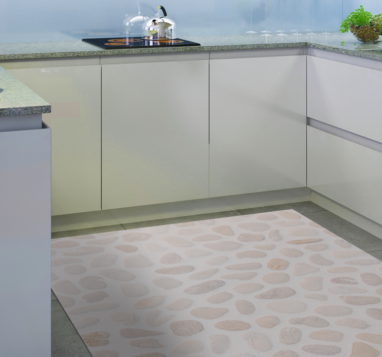 Vinyl Teppich Küche Leichter stein - TenStickers