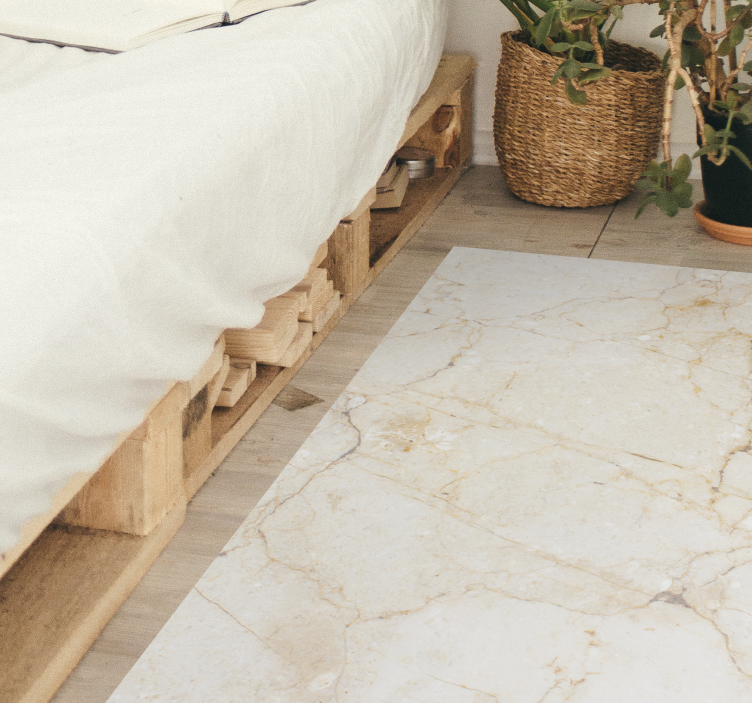 Vinylteppich Steine Weißer klassischer marmoreffekt - TenStickers