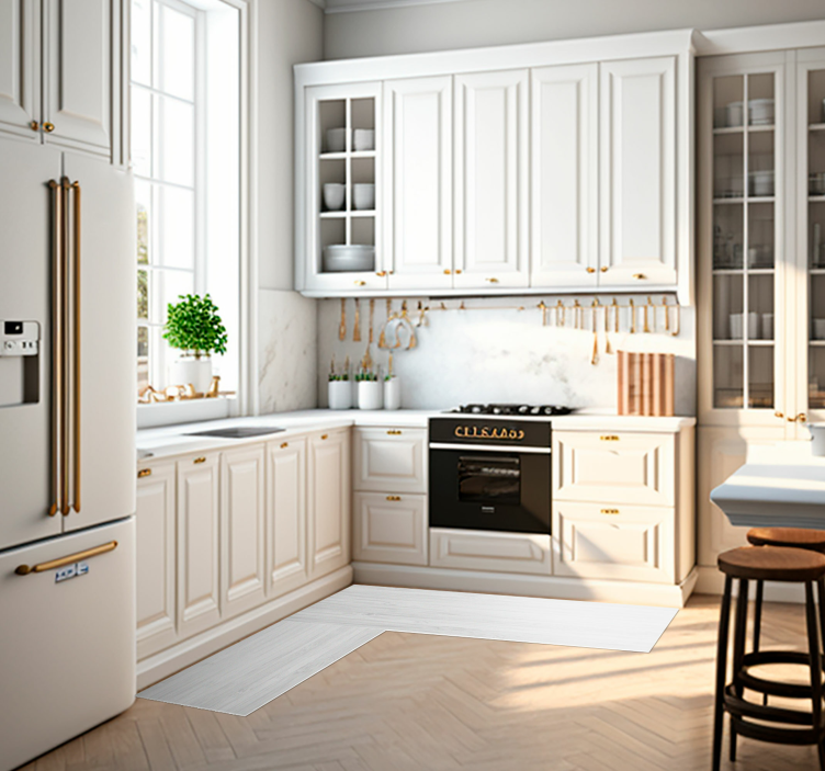 Vinyl Teppich Küche Weißes holz - TenStickers