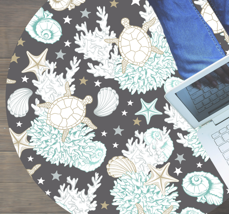 Vinylteppich Tiere Kleines schildkrötenmuster - TenStickers