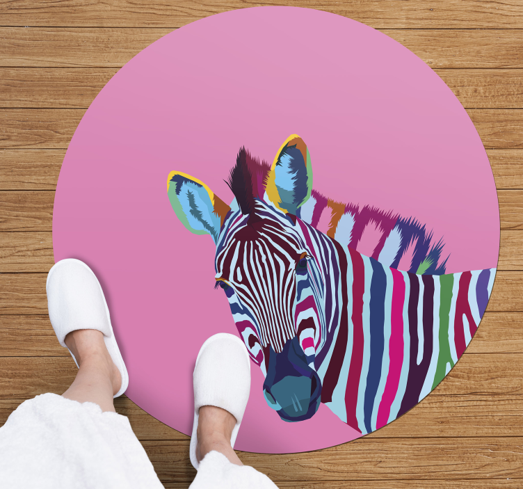Vinylteppich Zebra Zebra pop art - TenStickers