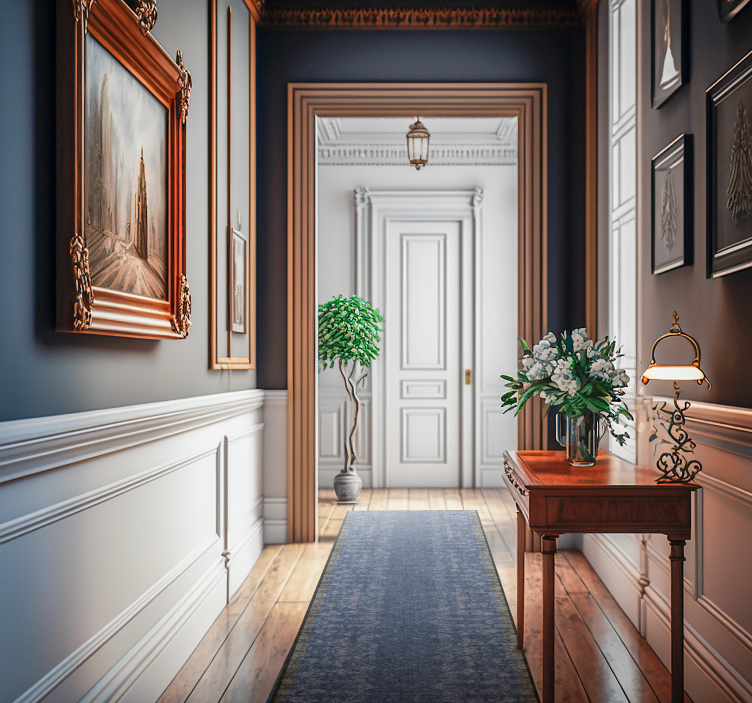 Vinylteppich Retro Blaues vintage-muster - TenStickers