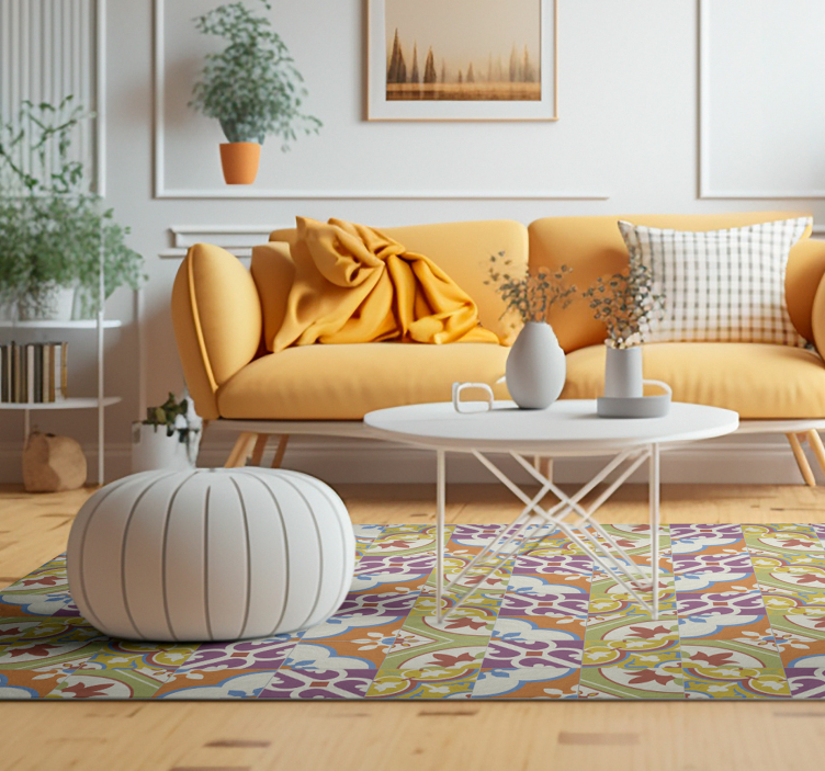 Vinylteppich Retro Fliesen Muster - TenStickers