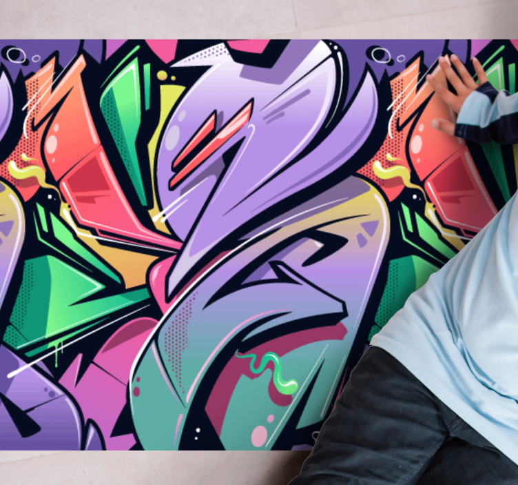 Vinylteppich Textur Bunte graffiti-straßenkunst - TenStickers