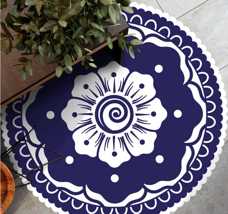 Vinylteppich Mandala Kompliziertes mandala mit spirale - TenStickers