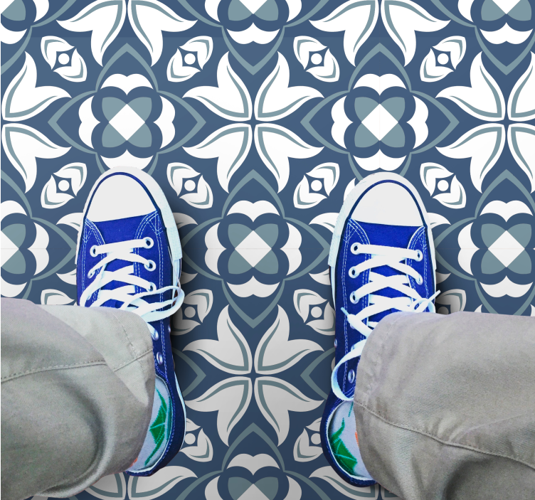 Vinylteppich modern Moderne blaue vase "hampton-stil" - TenStickers