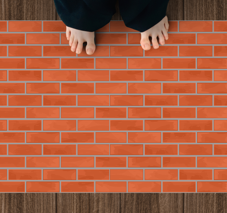 Vinylteppich Textur Muster aus roten ziegelsteinen - TenStickers