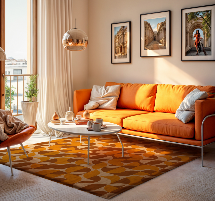 Vinylteppich Wohnzimmer retro - TenStickers