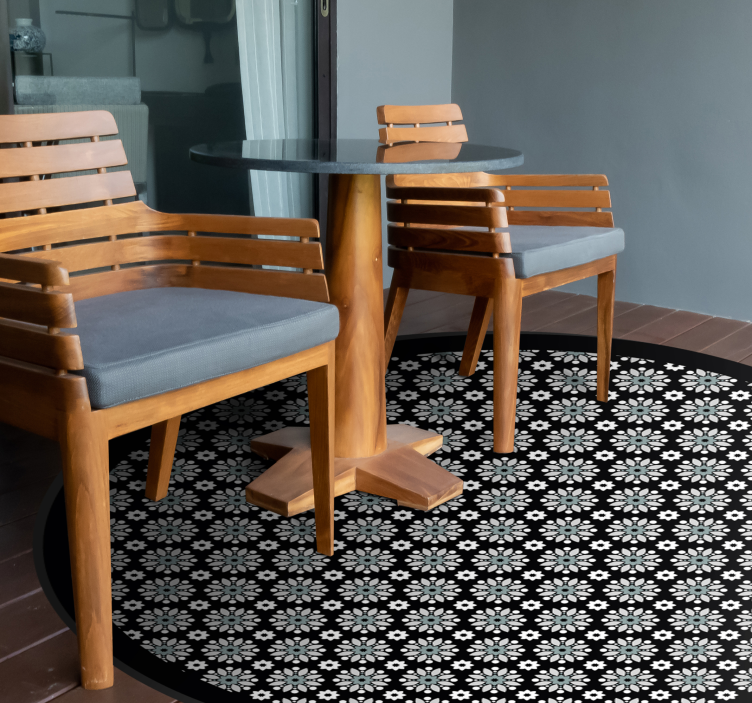 Vinylteppich Natur Schwarze und weiße sonnen - TenStickers