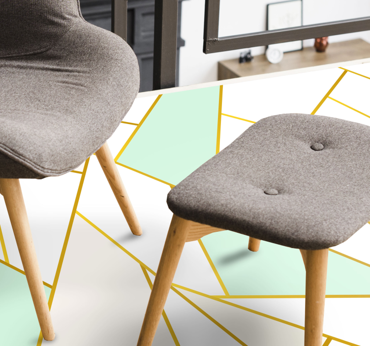 Vinylteppich Mosaik Tinte kupfer gold - TenStickers