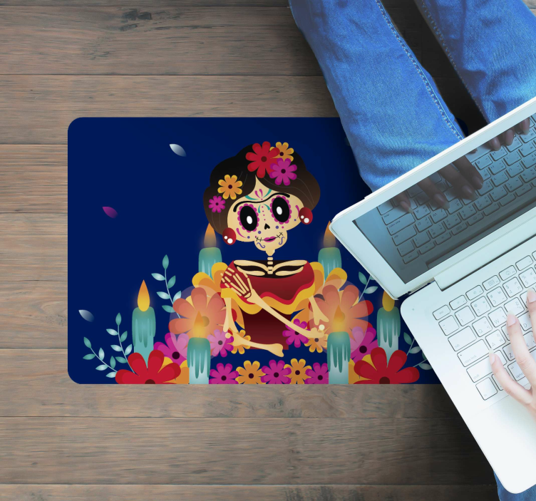 Weibliche halloween-teppiche im mexikanischen stil - TenStickers