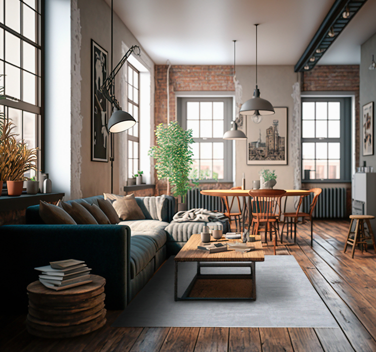 Zement textur stein vinyl teppich - TenStickers