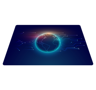 Vinyl teppich weltkarte geometrische telekommunikation - TenStickers