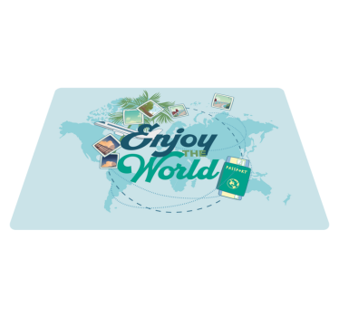 Vinyl teppich weltkarte die welt genießen - TenStickers