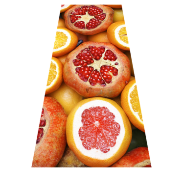 Vinyl teppich küche mit geschnittenen früchten - TenStickers