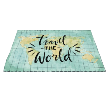 Reisende weltkarte vinyl teppich - TenStickers