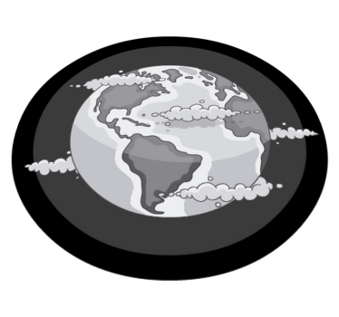 Vinyl Teppich Weltkarte monochromer globus - TenStickers