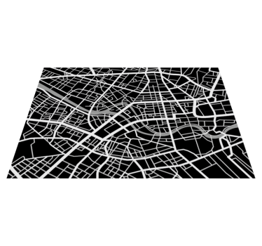 Vinyl Teppich Weltkarte stadtplandetail - TenStickers