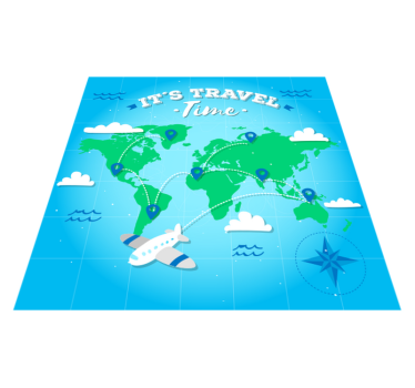 Vinyl Teppich Weltkarte erkundung der weltkarte - TenStickers