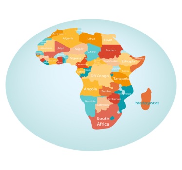 Vinylteppich Schlafzimmer Kartenkarte von afrika - TenStickers