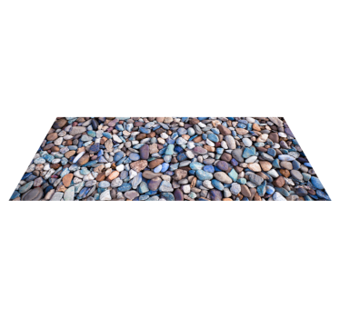 Vinylteppich Textur Bunte kieselsteine - TenStickers