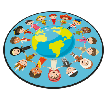 Vinylteppich Kinder Mit ethnien - TenStickers
