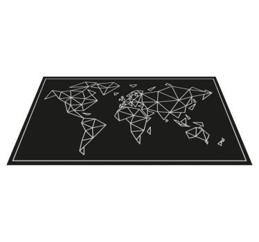 Vinyl Teppich Weltkarte geometrische illustration - TenStickers