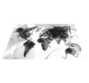 Vinylteppich Wohnzimmer Schwarzes aquarell - TenStickers