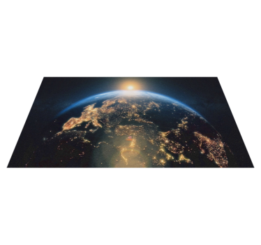 Vinyl Teppich Weltkarte erde von oben - TenStickers