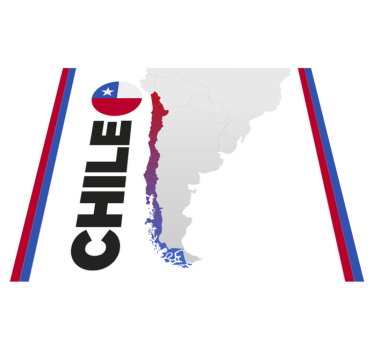 Vinylteppich Wohnzimmer Geografische form von chile - TenStickers