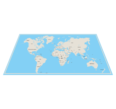 Vinyl Teppich Weltkarte globales, einfaches design - TenStickers