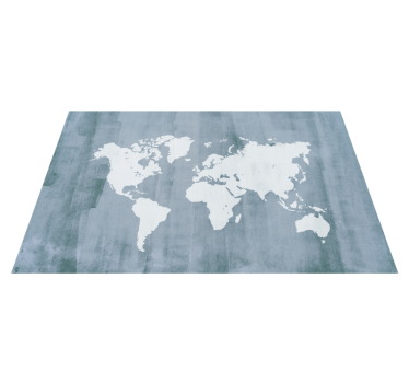 Vinyl Teppich Weltkarte graue kontinente - TenStickers