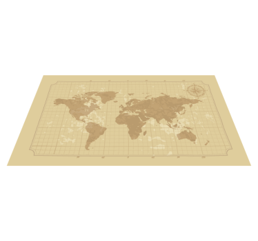 Vinyl Teppich Weltkarte vintage-grafikkarte - TenStickers