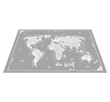 Vinyl Teppich Weltkarte weltkarte im konturierten Stil - TenStickers