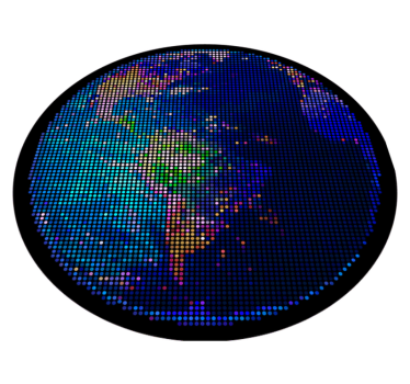 Vinyl Teppich Weltkarte disco-erdball - TenStickers