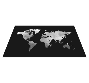 Vinyl Teppich Weltkarte grauer metalleffekt - TenStickers