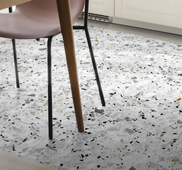 Graue Terrazzo-Textur Vinyl Teppich Küche - TenStickers