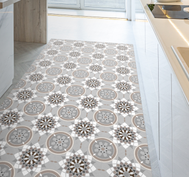 Bodenblume Fliesendesign Vinyl Teppich Küche - TenStickers
