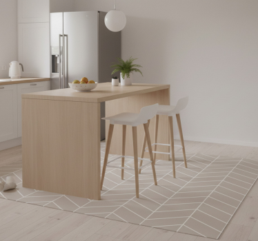 Vinyl teppich küche im skandinavischen beige und weiß - TenStickers