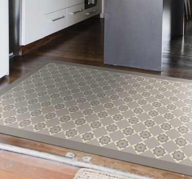 Vinyl Teppich Küche Zementbeige fliesen - TenStickers