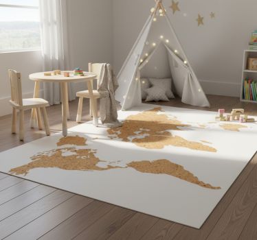 Vinyl teppich weltkarte dekorativer korkmapa - TenStickers