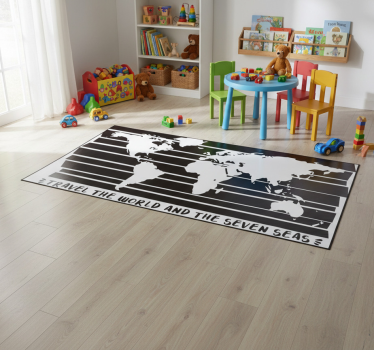 Vinyl teppich weltkarte die welt bereisen - TenStickers