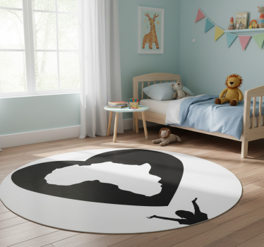 Vinyl teppich weltkarte afrika herz - TenStickers